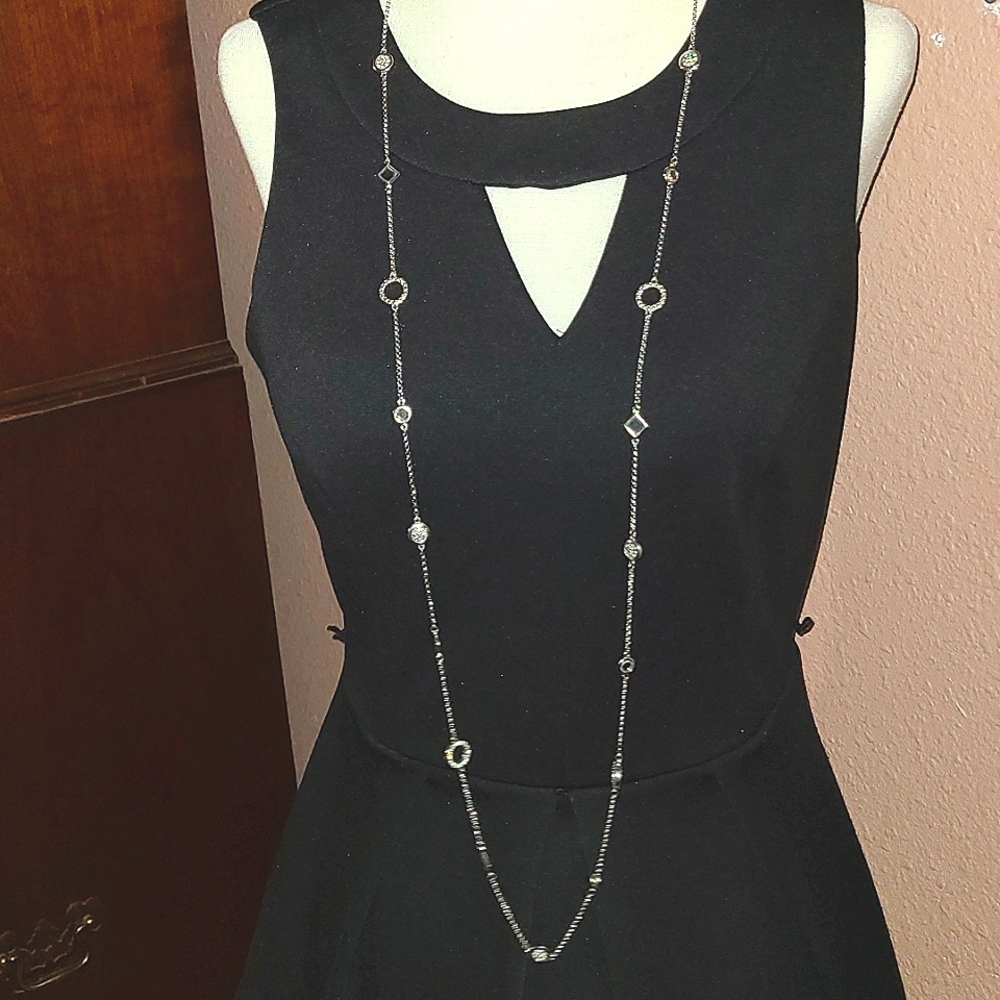 Lia Sophia Silverstone and crystal necklace